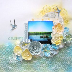 Beautiful Cruising Scrapbooking Layout