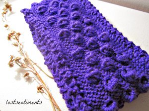 Blueberry Bobbles Infinity Scarf