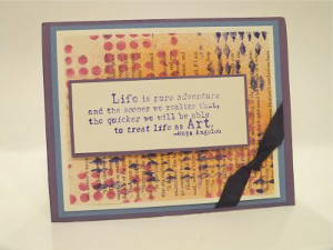 Life is Pure Adventure Handmade Card