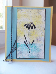 Blush and Spatter Floral Card