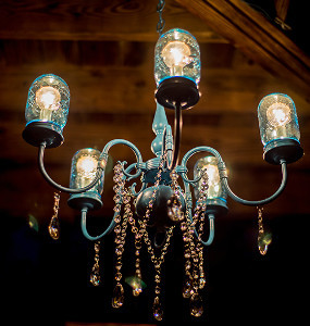 Rustic Wedding Mason Jar Chandelier