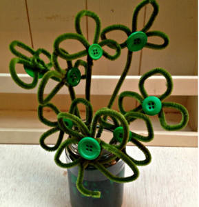Pipe Cleaner Shamrock Bouquet
