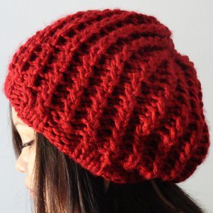 Rickrack Rib Slouchy Hat Pattern