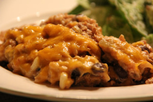 Black Bean Chicken and Rice Casserole