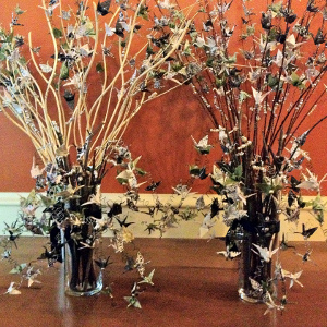 1000 Paper Cranes Wedding Centerpiece