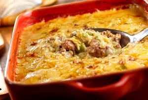 Hot Sausage and Rice Casserole