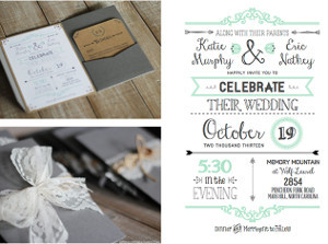 Minty Invitation Free Wedding Printables