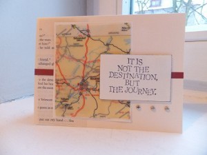 Mapping the Journey Handmade Card