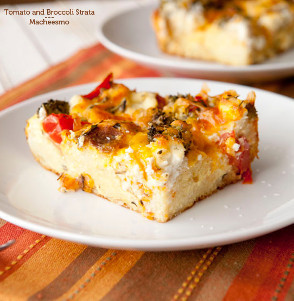 Overnight Tomato and Broccoli Strata