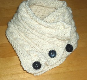One Ball Cabled Cowl