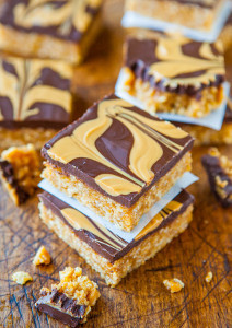 Chewy Chocolate and Peanut Butter Bars