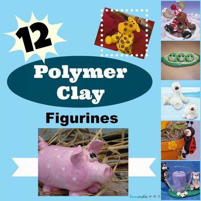 12 Polymer Clay Figures