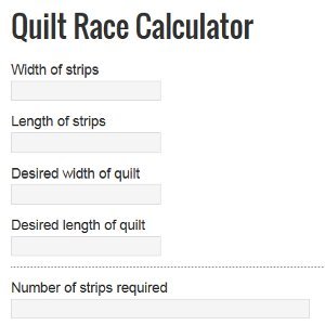 Easy Race Quilt Strip Calculator