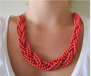 Quick Coral Statement Necklace