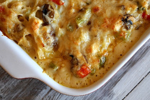 Vegetable and Chicken Pasta Bake