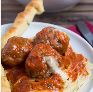 Cheesy Slow Cooker Meatballs