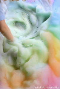 Rainbow Foam Soap Bubbles
