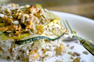 Summer Squash and Rice Casserole