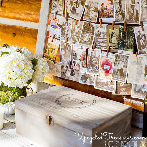 Antiqued Rustic Wedding Guestbook Keepsake Box