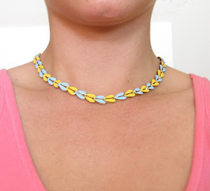 Painted Color Pattern Necklace