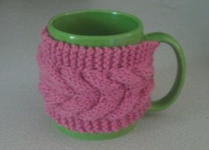 Coffee Cup Cabled Cozy