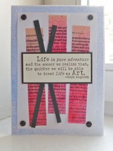 Treat Life as Art Card