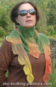 Fall Camouflage Triangular Scarf