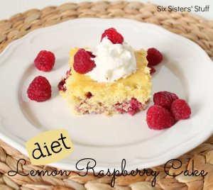 Diet Lemon Raspberry Cake