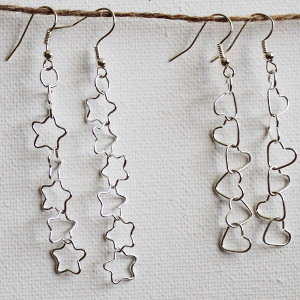 Falling Stars and Tumbling Hearts Earrings