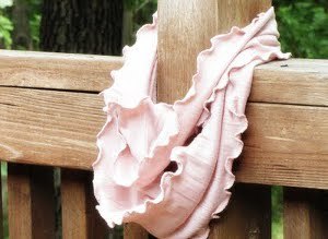 Rosy and Ruffled Infinity Scarf