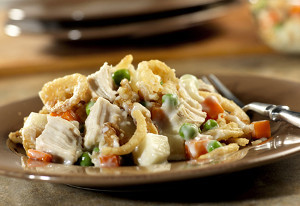 Hot Chicken and Potato Salad Casserole