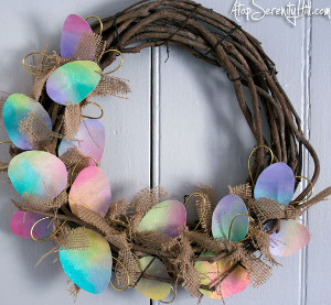 Tie-Dye Easter Wreath