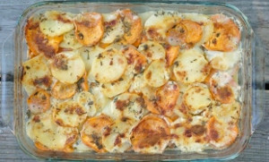 Yukon Gold and Sweet Potato Gratin