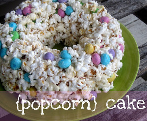 Popcorn and Candy Cake