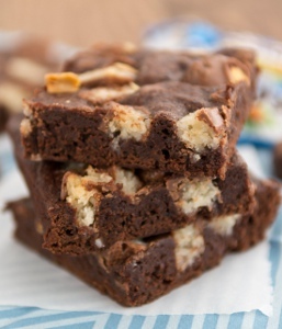 One Bowl Almond Joy Brownies