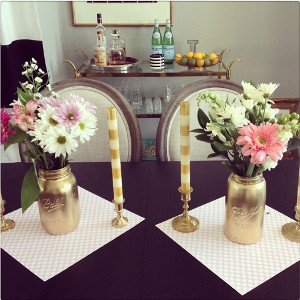 Gorgeous in Gold Mason Jar Vases