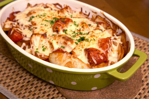 Baked Pork Chops with Fried Rice