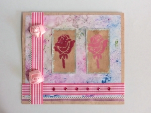 Shades of Pink Roses Card