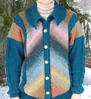 Men's Chevron Knit Cardigan