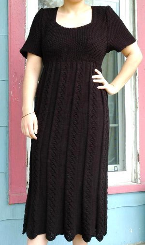 Elegant Empire Waist Knit Dress Pattern