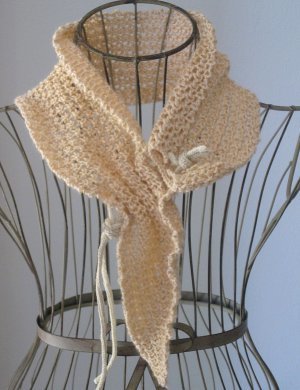 Tie-Closure Knit Cowl Pattern
