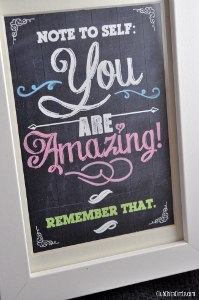 Note to Self: You Are Amazing Free Printable