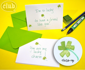 DIY Shamrock Stationery