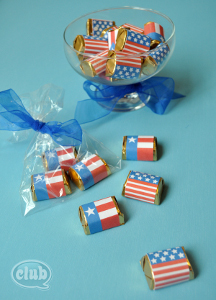 All-American Flag Wraps for Little Chocolates