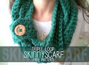 Emerald Green Skinny Scarf