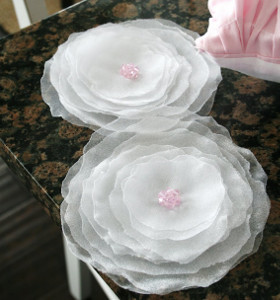 Sheer Fabric Flowers