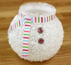 Cute Epsom Salt Snowman Vase