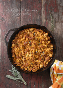 Spicy Chorizo Cornbread Sage Dressing