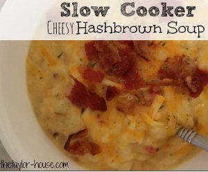Slow Cooker Cheesy Hash Brown Soup