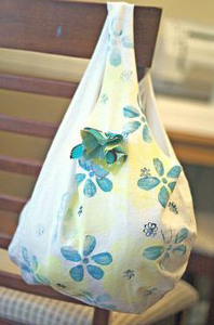 Floral Painted Market Bag